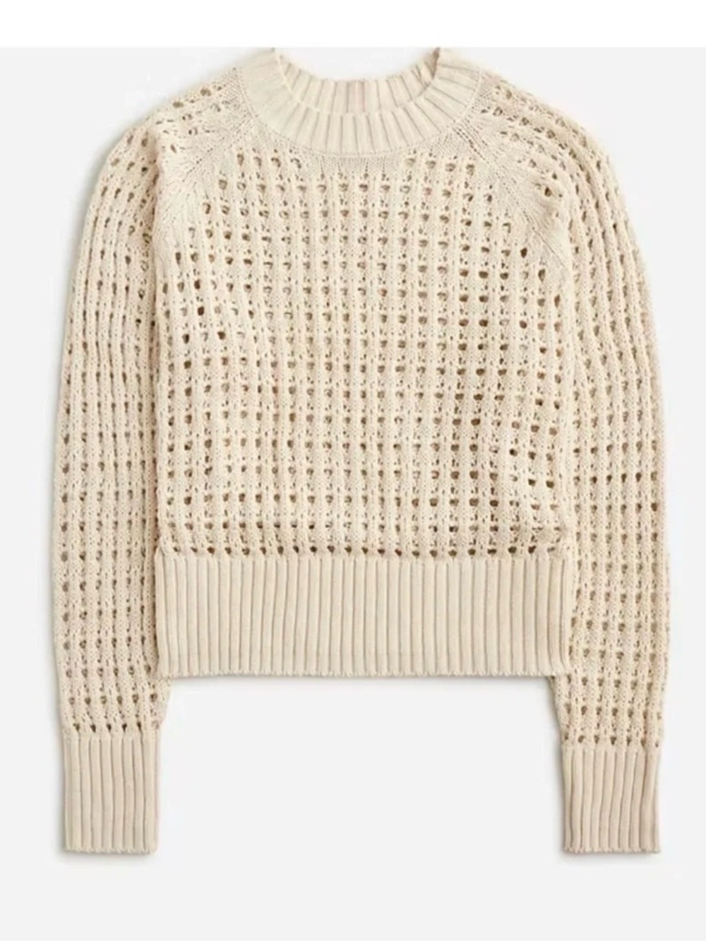 Worn once! Jcrew Open Knit Sweater